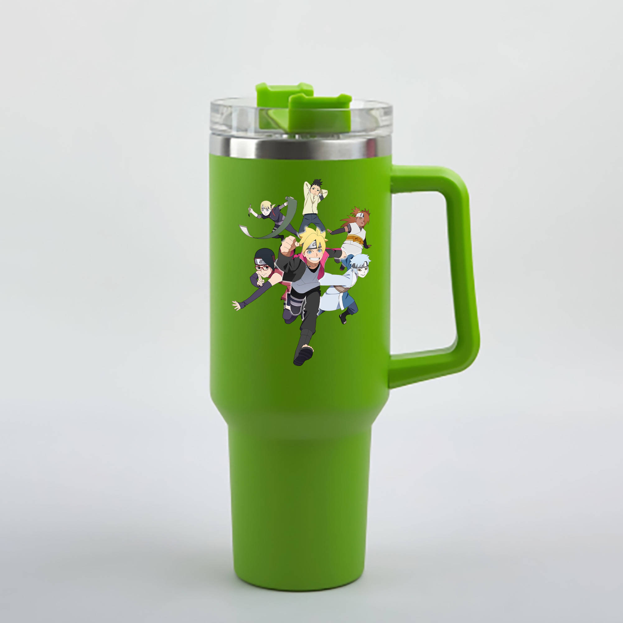 （画像用） NARUTO -ナルト- うずまき ボルト Uzumaki Boruto 1200mL車用タンブラー - クリスタルステッカー（プラスチックストロー付き）
